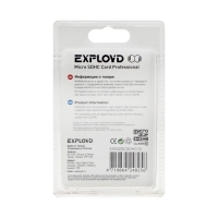 Карта памяти Exployd MicroSD, 32 Гб, SDHC, класс 10, с адаптером SD