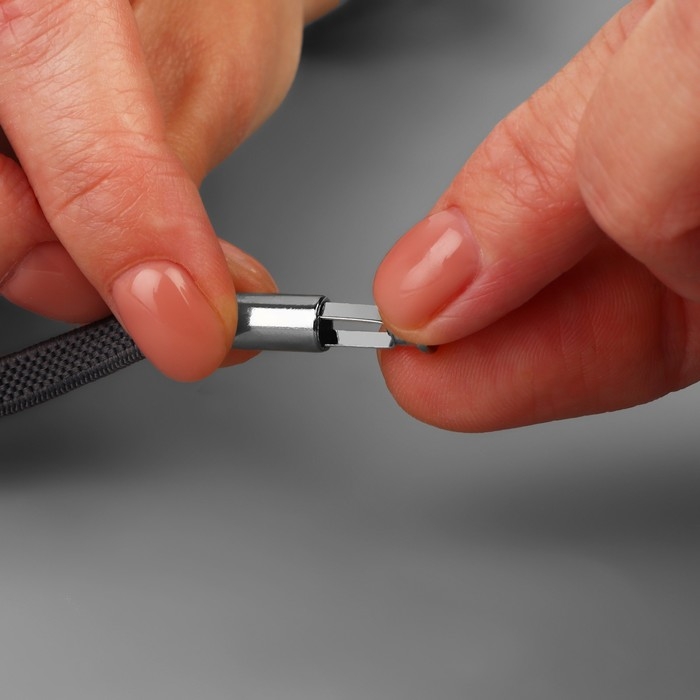 Наконечник для шнура цилиндр, d = 6 &times; 15 мм, 4 шт, цвет чёрный никель