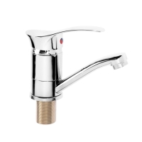 Смеситель для кухни "Эверест" B45-019M, однорычажный, короткий излив, без подводки, хром Смеситель для кухни "Эверест" B45-019M, однорычажный, короткий излив, без подводки, хром