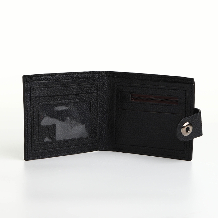 Портмоне мужское на магните, отдел для карт, монет, цвет чёрный Портмоне мужское на магните, отдел для карт, монет, цвет чёрный