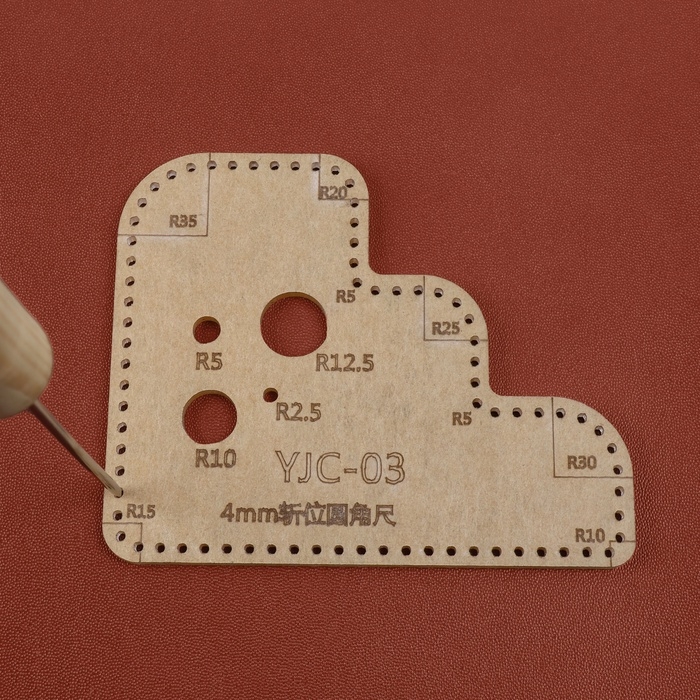 Линейка радиусная, для кожи, шаг 4 мм, акриловая, R5 - 35, S3 Линейка радиусная, для кожи, шаг 4 мм, акриловая, R5 - 35, S3