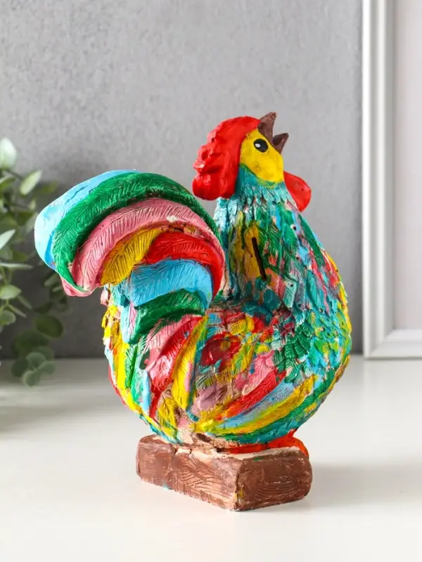 Копилка для денег &laquo;Петух&raquo;, гипс, 21.5&times;19&times;11 см