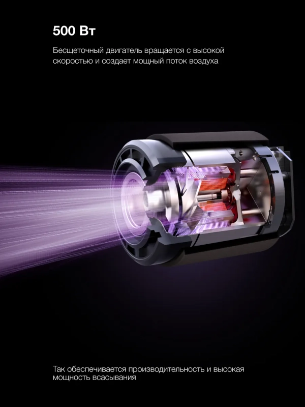 Пылесос ручной HYV-S7970 500Вт серый