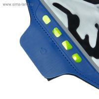 Светодиодный чехол для телефона на руку SY-AA14, до 5.5", 1 х CR2032, синий