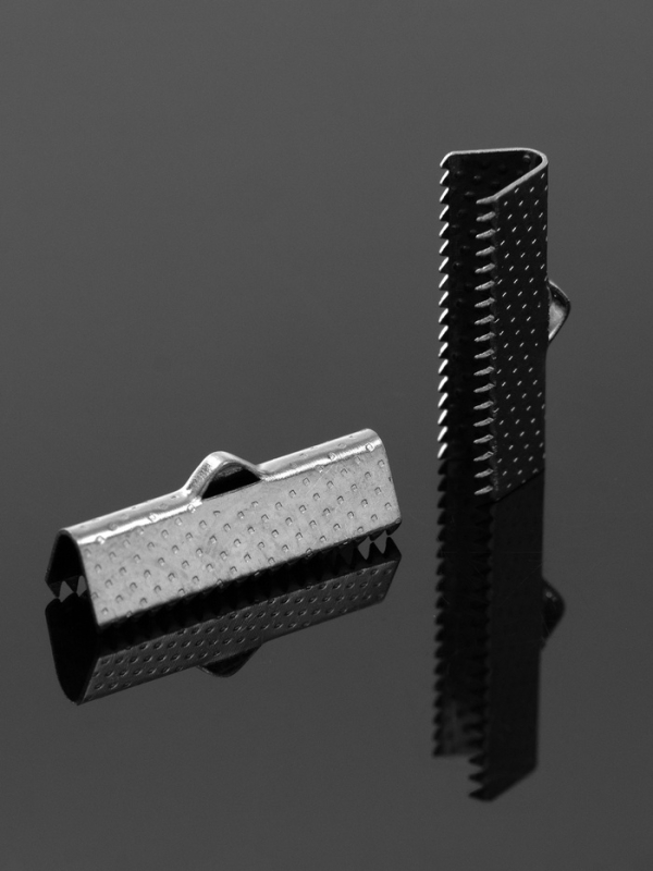 Зажим для ленты (набор 10 шт.) 22 мм СМ-343, цвет серый