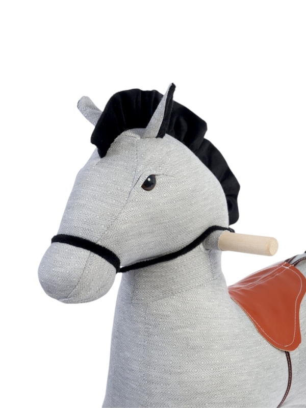 Качалка "Конь Восток", цвет светло-серый 990014