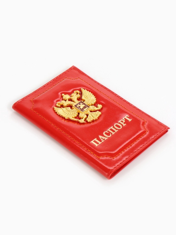 Обложка для паспорта, цвет красный