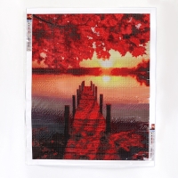 Алмазная мозаика с полным заполнением на холсте «Закат», 40 х 50 см Алмазная мозаика с полным заполнением на холсте «Закат», 40 х 50 см