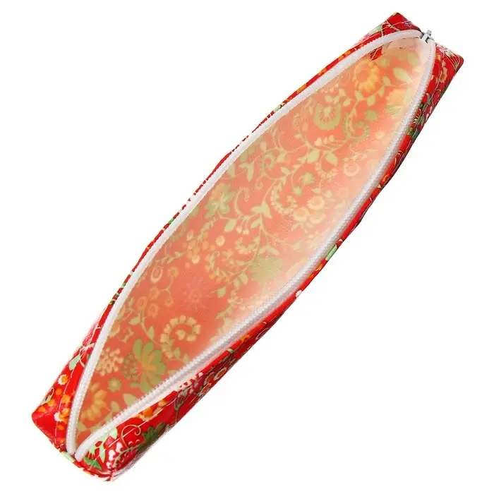 Пенал школьный на молнии Calligrata "Цветочки", МИКС