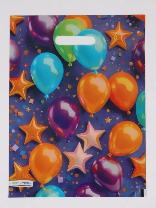 Пакет "Разноцветные шарики, полиэтиленовый с вырубной ручкой 30х40 см, 60 мкм