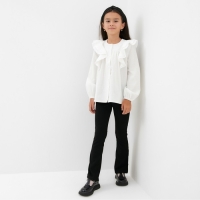 Рубашка для девочки KAFTAN, размер 34 (122-128), цвет белый