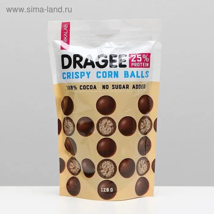 Драже CHIKALAB "Шарики кукурузные в шоколаде", 120 г