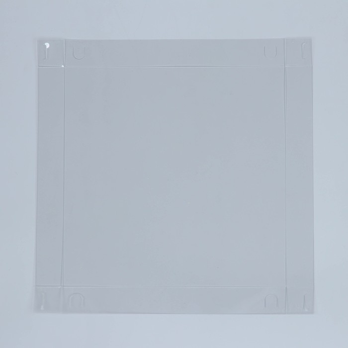 Коробка для печенья, кондитерская упаковка с PVC крышкой, &laquo;Цвети от счастья&raquo;, 21 х 21 х 3 см