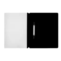 Папка-скоросшиватель Calligrata, А4, 120 мкм, чёрная, прозрачный верх