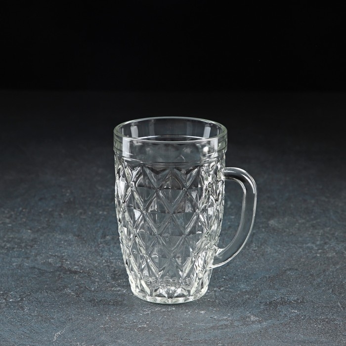 Кружка стеклянная &laquo;Капучино&raquo;, 400 мл, МИКС