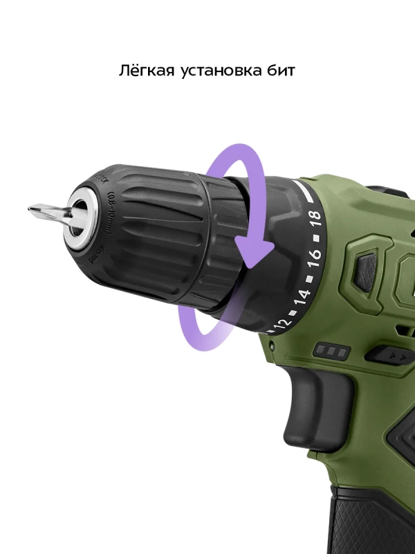 Аккумуляторная дрель-шуруповерт КТ-6503