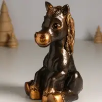 Копилка "Радостный конь" 20 см, бронза