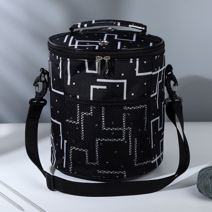 Сумка-футляр &laquo;Геометрия&raquo;, 2 люверса, d = 21 &times; 23 см, цвет разноцветный