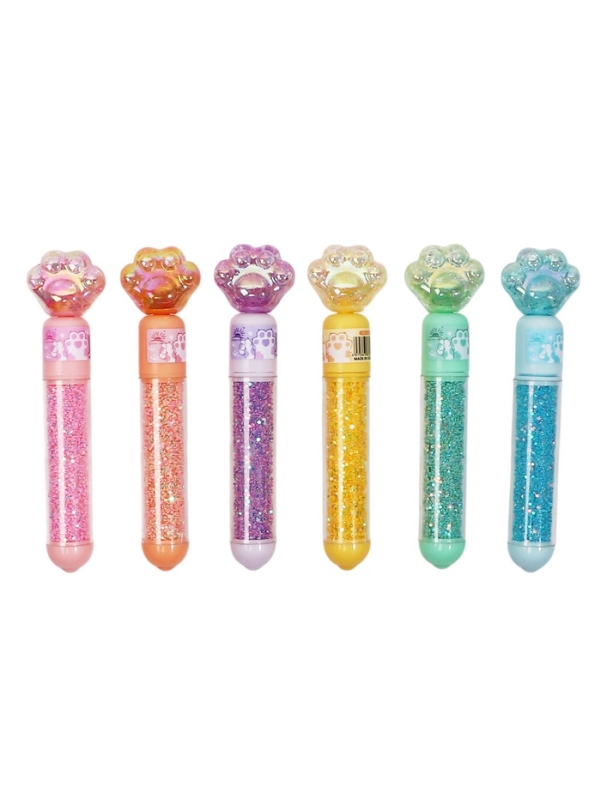 Набор маркеров-текстовыделителей 3 штуки /3 цвета Лапки блеск Набор маркеров-текстовыделителей 3 штуки /3 цвета Лапки блеск