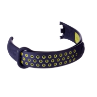 Ремешок Luazon для фитнес-браслета Mi Band 8, с перфорацией, чёрно-зелёный