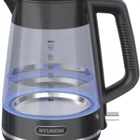 Чайник HYK-G3503 1.7л. 2200Вт черный серебристый