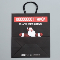 Пакет подарочный новогодний крафтовый &laquo;Тебе&raquo;, 28 х 32 х 15 см