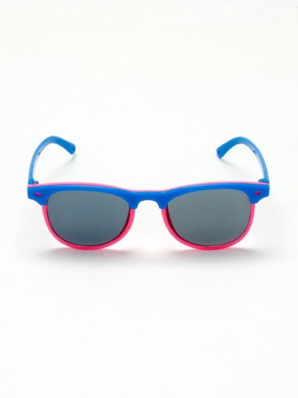 Очки солнцезащитные детские OneSun, 13.5 х 13 х 5 см, стекла темные, цвет сине-малиновый Очки солнцезащитные детские OneSun, 13.5 х 13 х 5 см, стекла темные, цвет сине-малиновый