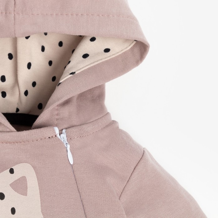 Комбинезон с капюшоном Крошка Я «Киса», рост 74-80 см, цвет лиловый Комбинезон с капюшоном Крошка Я «Киса», рост 74-80 см, цвет лиловый