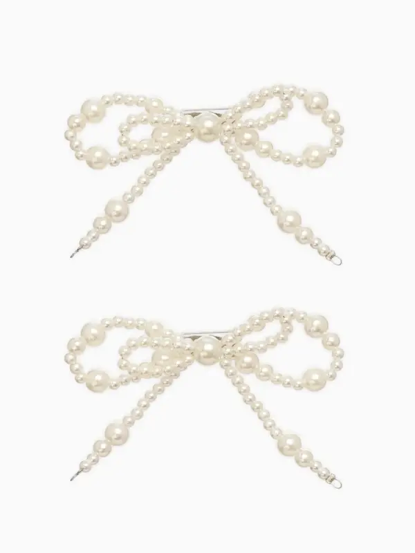 Обвес на штаны "Бантики", цвет белый в серебре