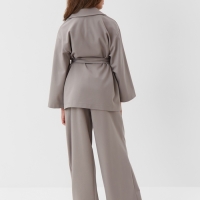 Комплект для девочки (жакет и брюки) MINAKU: PartyDress, цвет серый, рост 140 см