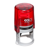 Оснастка для круглой печати автоматическая COLOP Printer R40, диаметр 41.5 мм, с крышкой, корпус рубин