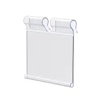 Ценникодержатель на крючок откидной 3,9&times;5 см, цвет прозрачный