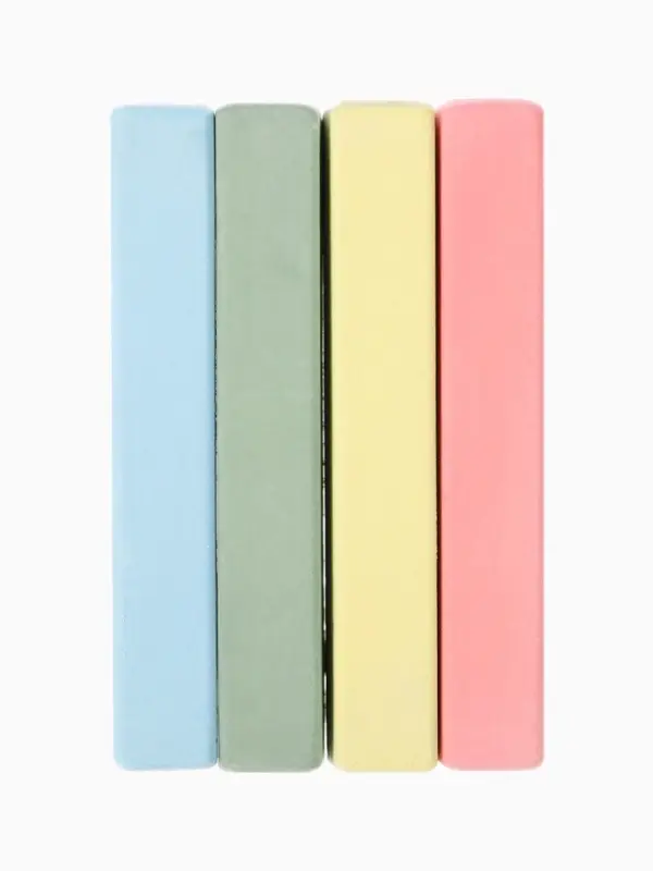 Мелки цветные школьные, 4 шт. &laquo;Синий трактор&raquo;, прямоугольные