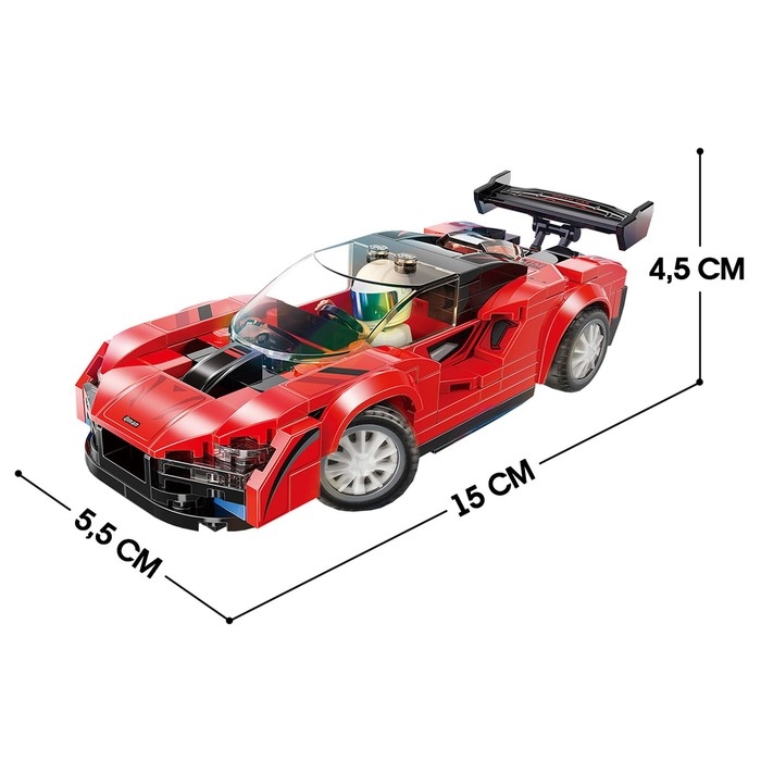 Конструктор Гонки &laquo;Спорткар&raquo;, 198 деталей