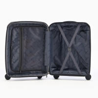 Чемодан 20", PP, 38*22*56, отд на молнии, код замок, 4 колеса, серый