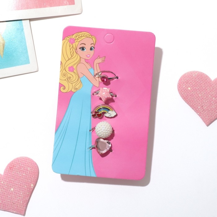 Набор детских колец &laquo;Выбражулька&raquo; радость, форма МИКС, цветные