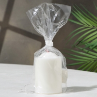 Свеча- столбик, 8х5,6 см, белая