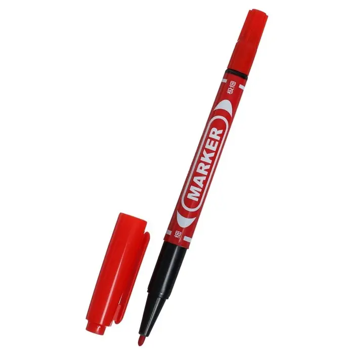 Маркер перманентный, двухсторонний, круглый, 2 мм/0.7 мм, красный, CALLIGRATA 1120