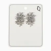 Серьги "Феерверк", цвет белый в серебре