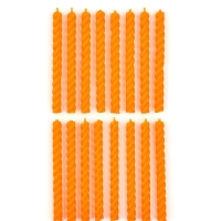Свечи для торта, оранжевые, 16 шт., 6,5 х 0,5 см