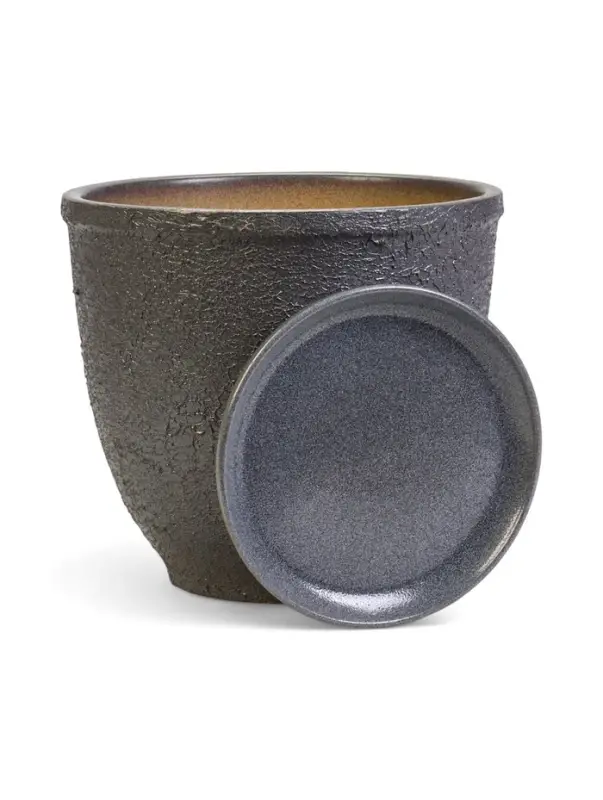 Горшок цветочный с поддоном 7,5 л, керамика "Шагрень" (М)