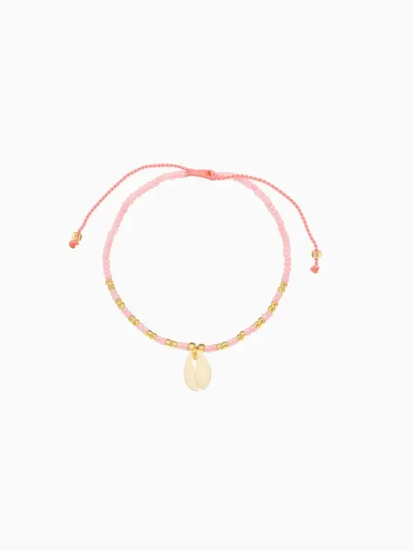 Браслет "Виколия" длина 16 см, цв. розовый, золотистый