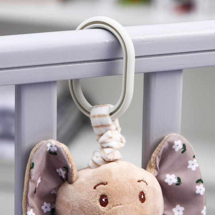 Подвеска мягкая с вибрацией &laquo;Слоник Няша&raquo;, прорезыватель, на кроватку, коляску, Крошка Я