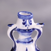 Подсвечник гжель &laquo;Надежда&raquo; бело-синий, керамика,