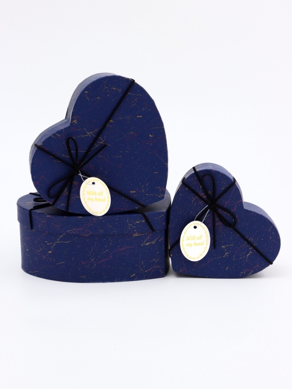 Набор коробок 3 в 1 сердца 22 х 20 х 9;  18.5 х 17 х 7.5; 1 6 х 14 х 6 см