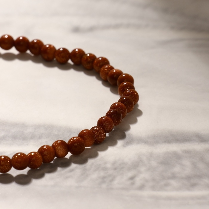 Браслет шар №4 &laquo;Авантюрин коричневый&raquo;