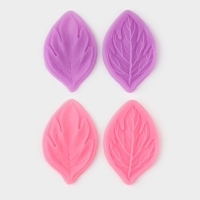 Молд &laquo;Листва&raquo;, силикон, 2 части, 7&times;4,5 см, цвет МИКС