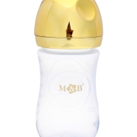 Бутылочка для кормления с наклейками &laquo;Корона&raquo; от 0 мес., 250 мл., цвет золотой, M&B