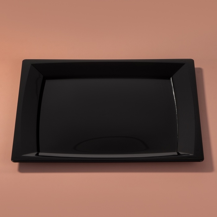 Тарелка пластиковая одноразовая, 17,2&times;17,2 см, квадратная, плоская, МИКС