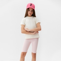 Комплект для девочки (футболка и велосипедки) MINAKU, цвет розовый, рост 122 см